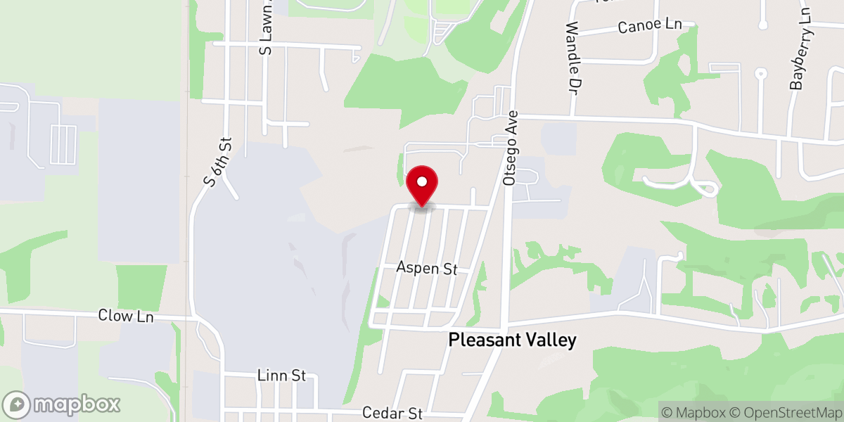 Map showing location of Pleasant Valley Baptist Church