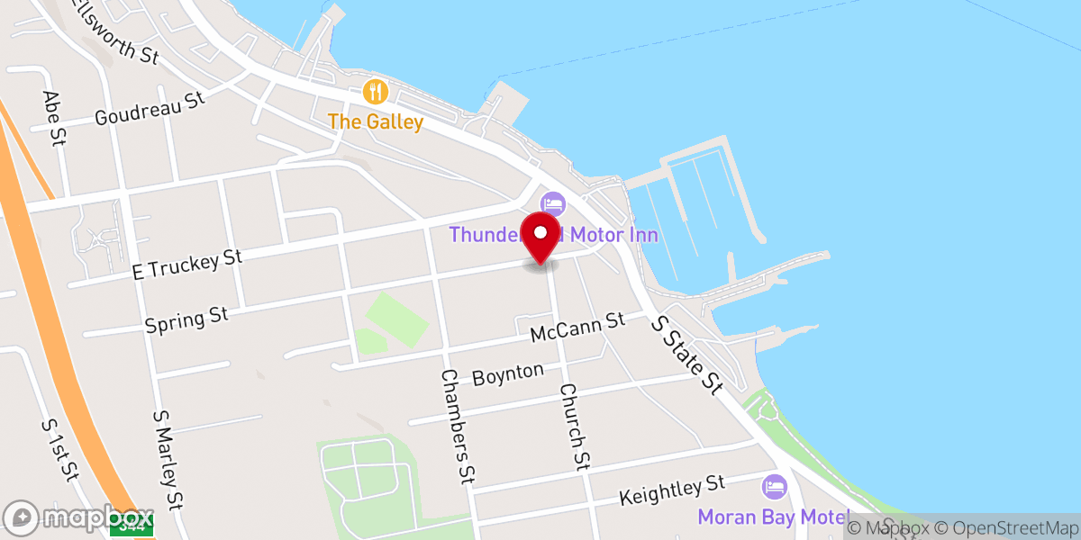 Map showing location of Saint Ignatius Loyola Catholic Church, Saint Ignace