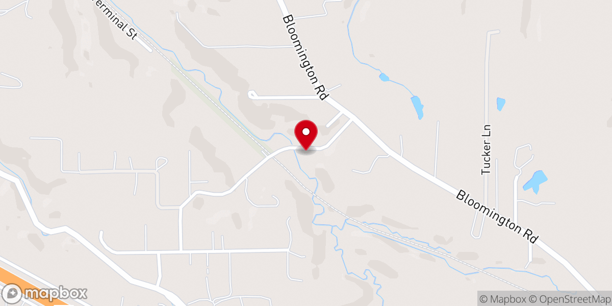 Map showing location of Glendale Church