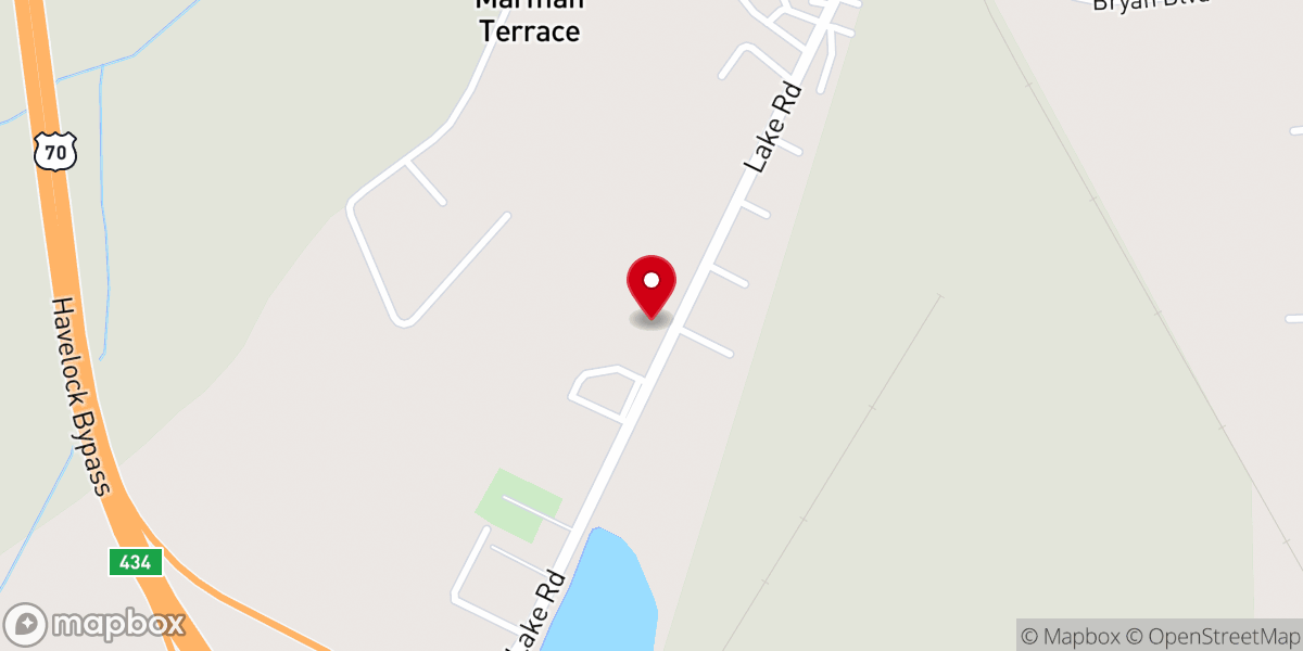 Map showing location of Freedom Baptist Church
