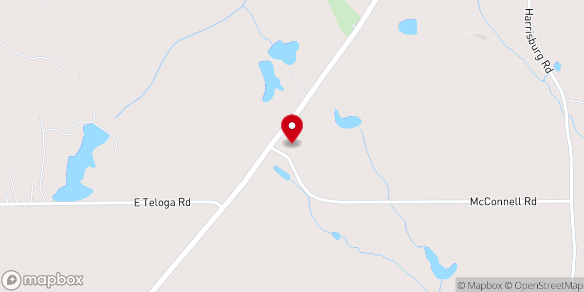 Map showing location of New Hope North Baptist Church