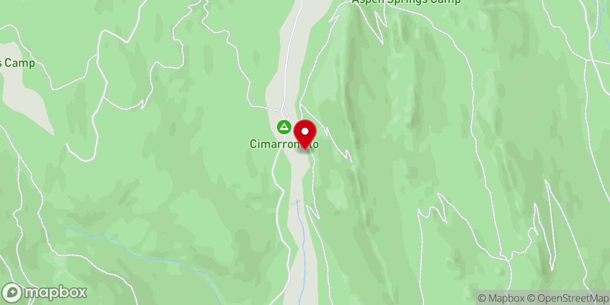 Map showing location of Cimarroncito Chapel