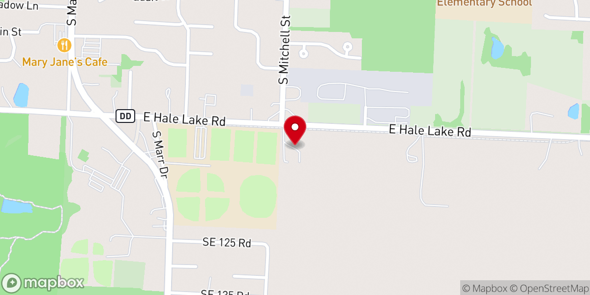 Map showing location of Church of the Brethren