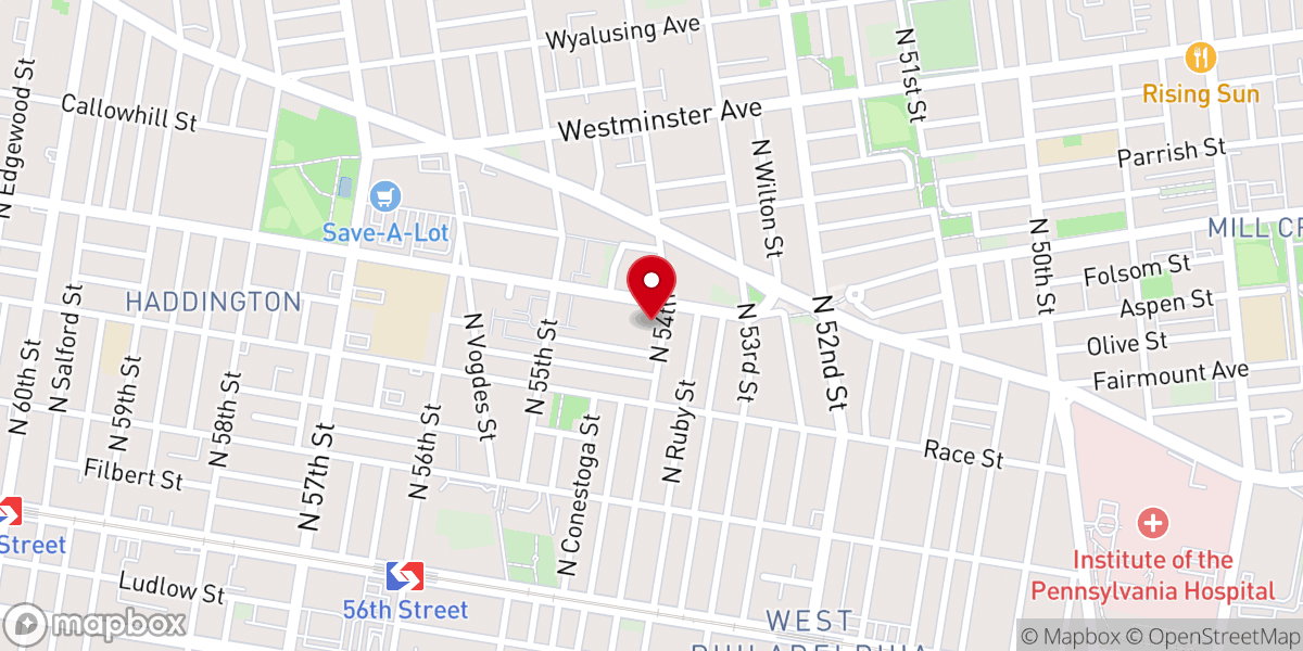 Map showing location of Saint Joseph Baptist Church