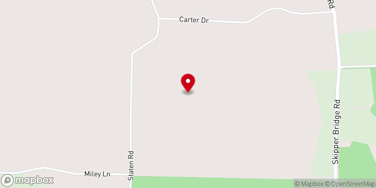 Map showing location of Welcome Baptist Church