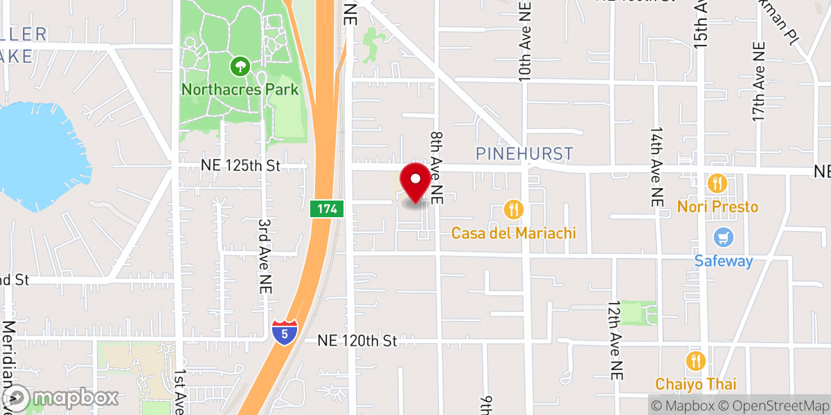 Map showing location of IFGF Seattle