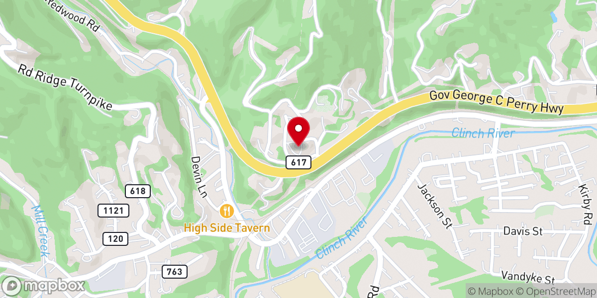 Map showing location of Trinity Tabernacle Church
