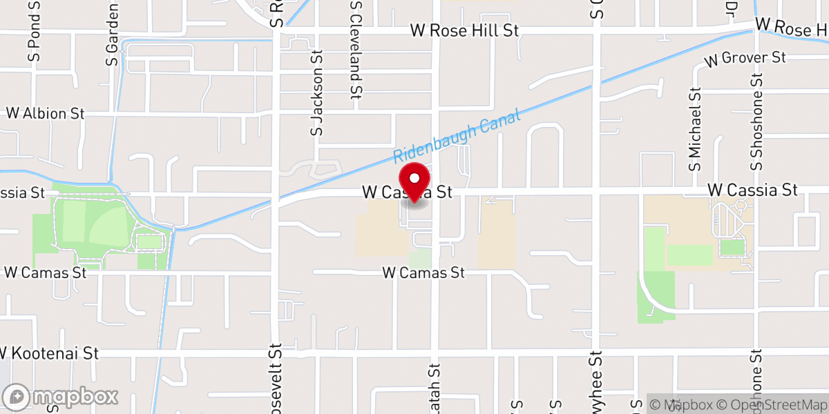 Map showing location of Sacred Heart Catholic School
