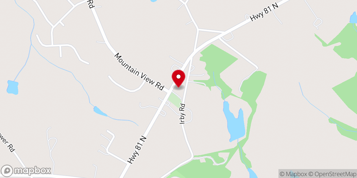 Map showing location of Friendship Baptist Church 5600 Hwy 81, Williamston, SC 29697