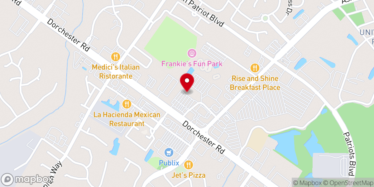 Map showing location of NewSpring Church
