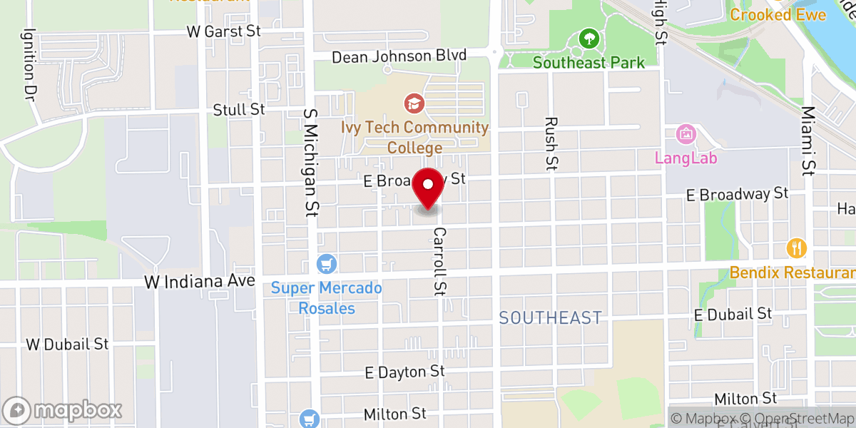 Map showing location of Gloria Dei Lutheran Church