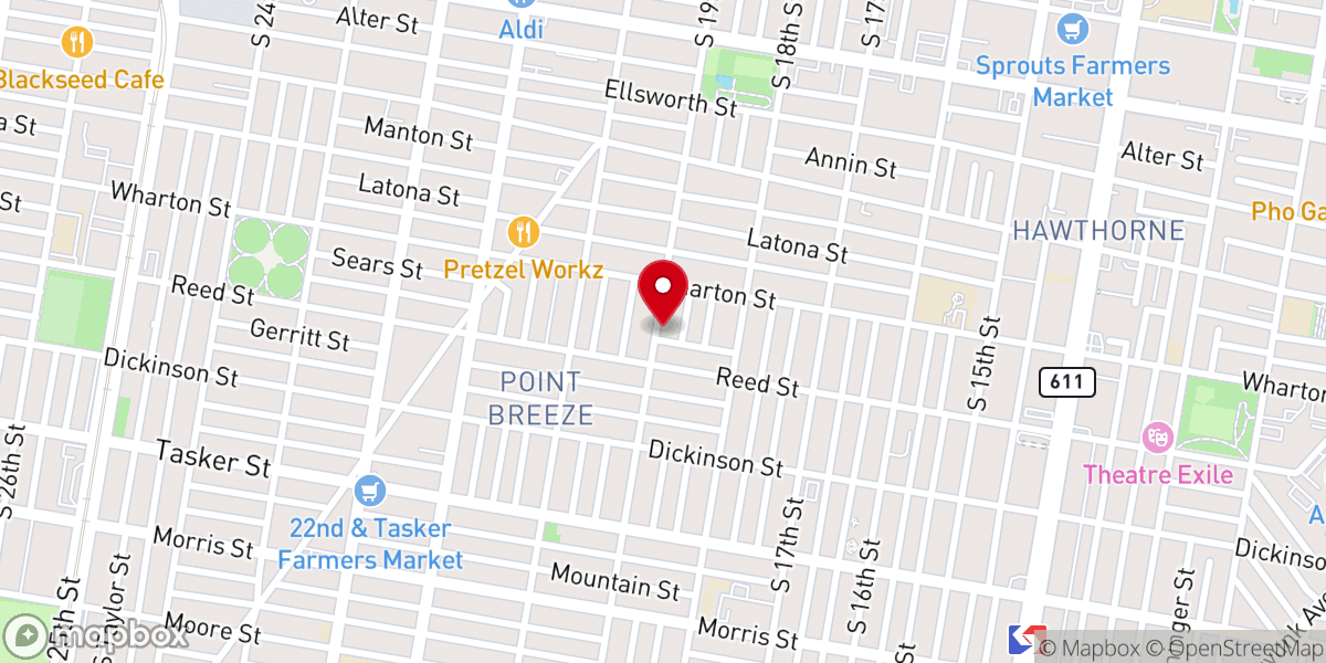 Map showing location of Gospel Temple Baptist Church