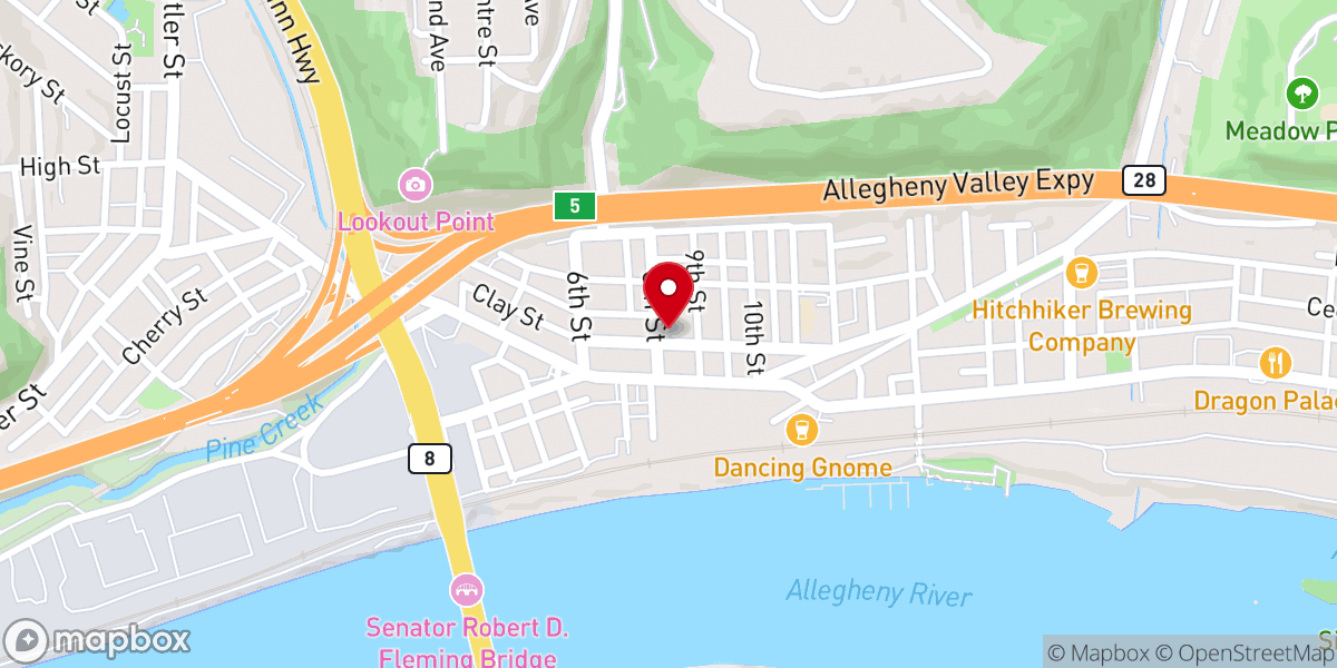 Map showing location of Sharpsburg Family Worship Center