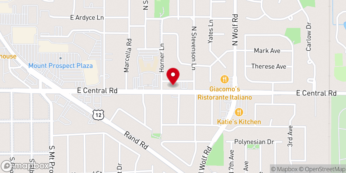 Map showing location of Cumberland Baptist Church