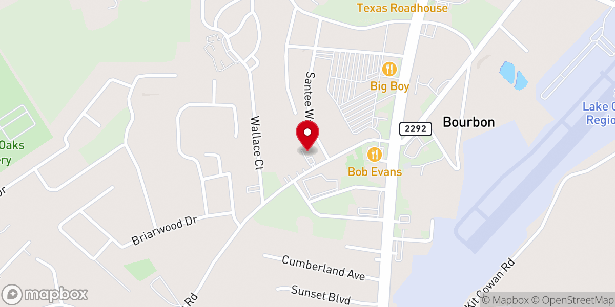 Map showing location of Gospel Tabernacle Church