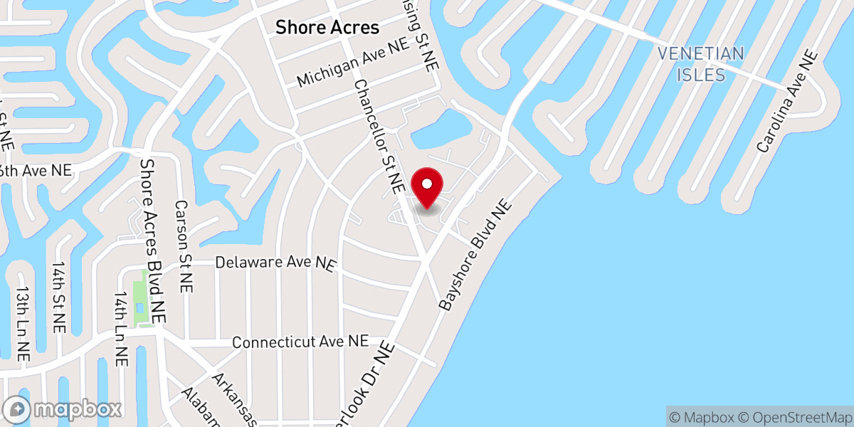 Map showing location of Lutheran Church of the Cross