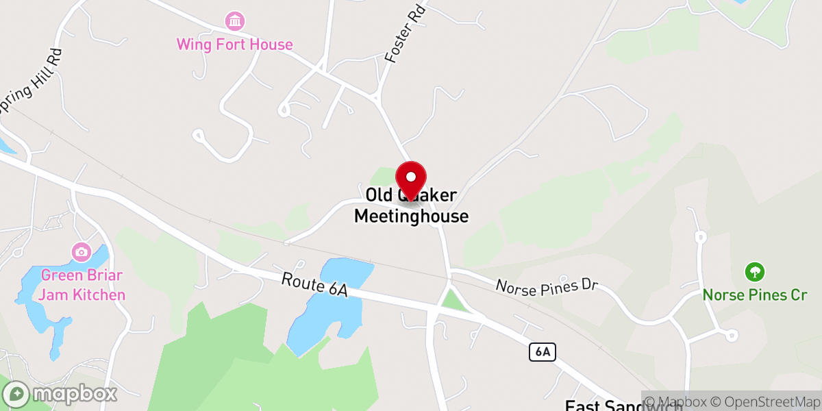 Map showing location of Old Quaker Meetinghouse