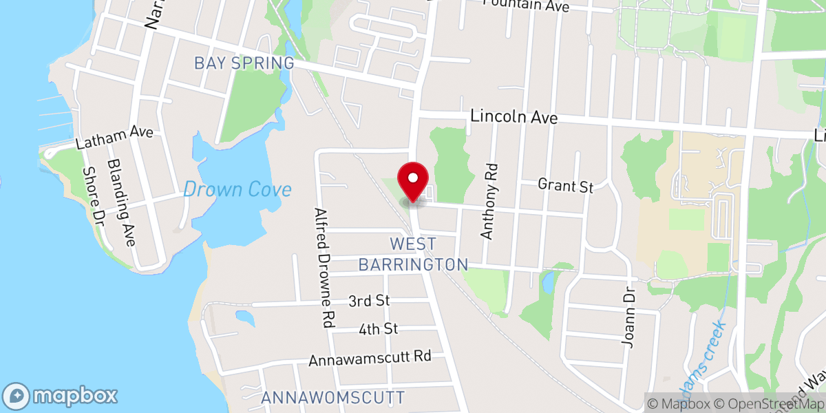 Map showing location of Barrington United Methodist Church
