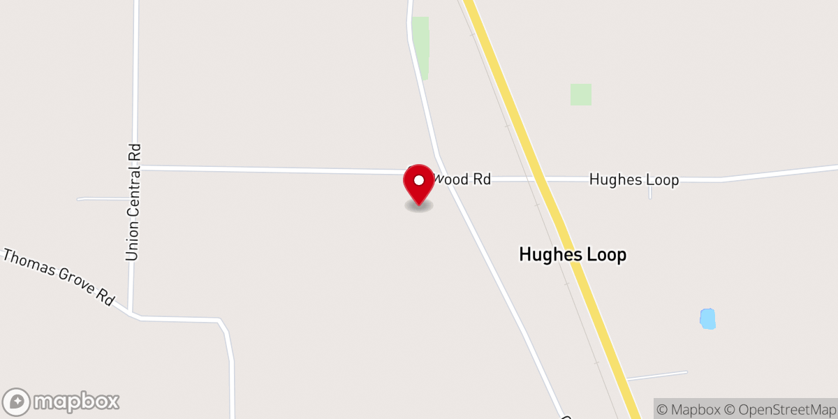 Map showing location of Oakwood Church