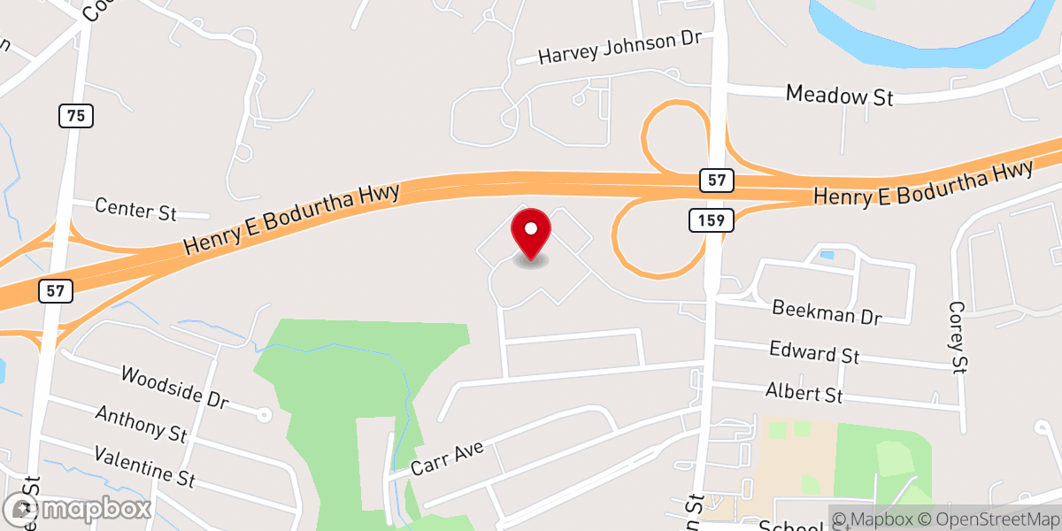 Map showing location of Bethany Assembly of God Church - Food Distribution Center