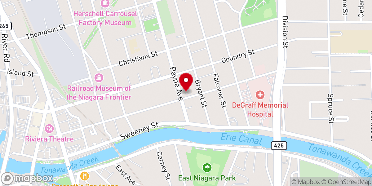 Map showing location of St. Mark's Episcopal Church