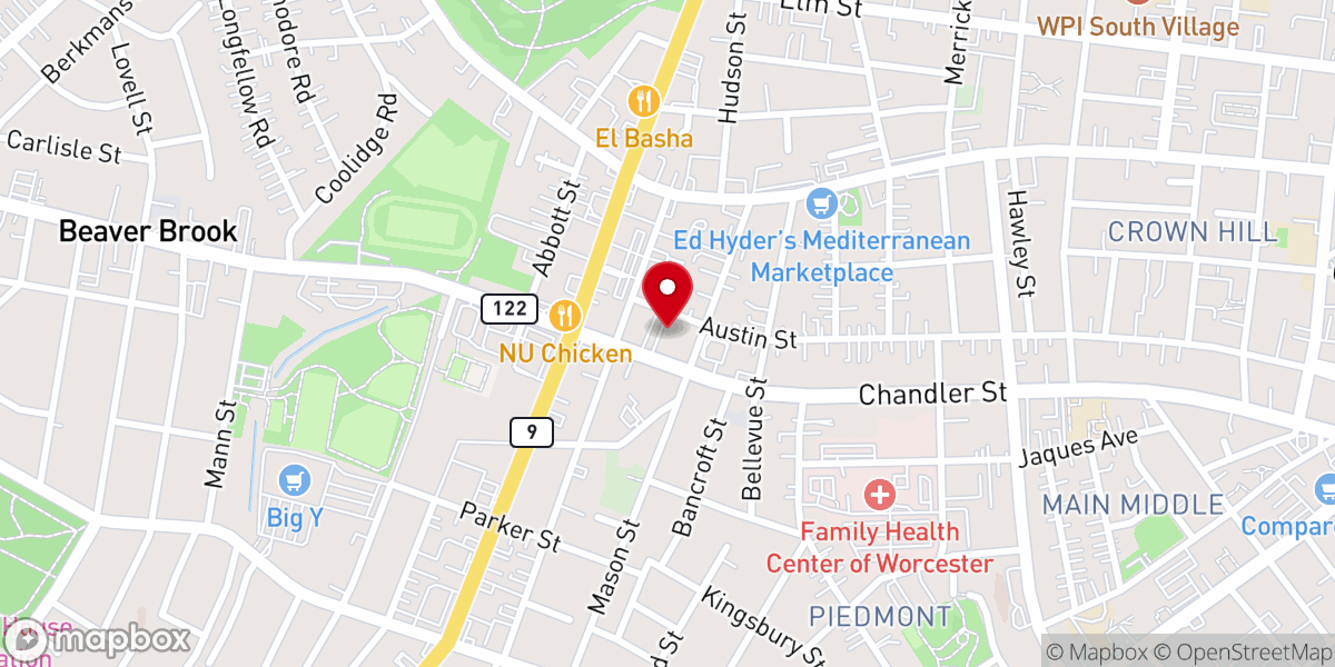 Map showing location of Worcester Oshoffa Parish