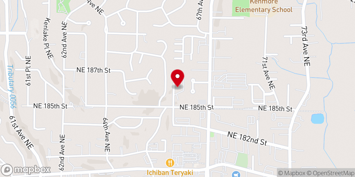 Map showing location of Northlake Lutheran Church