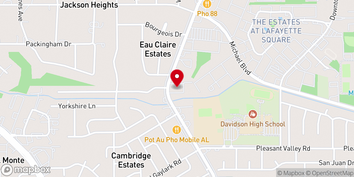 Map showing location of Christ Fellowship Baptist Church