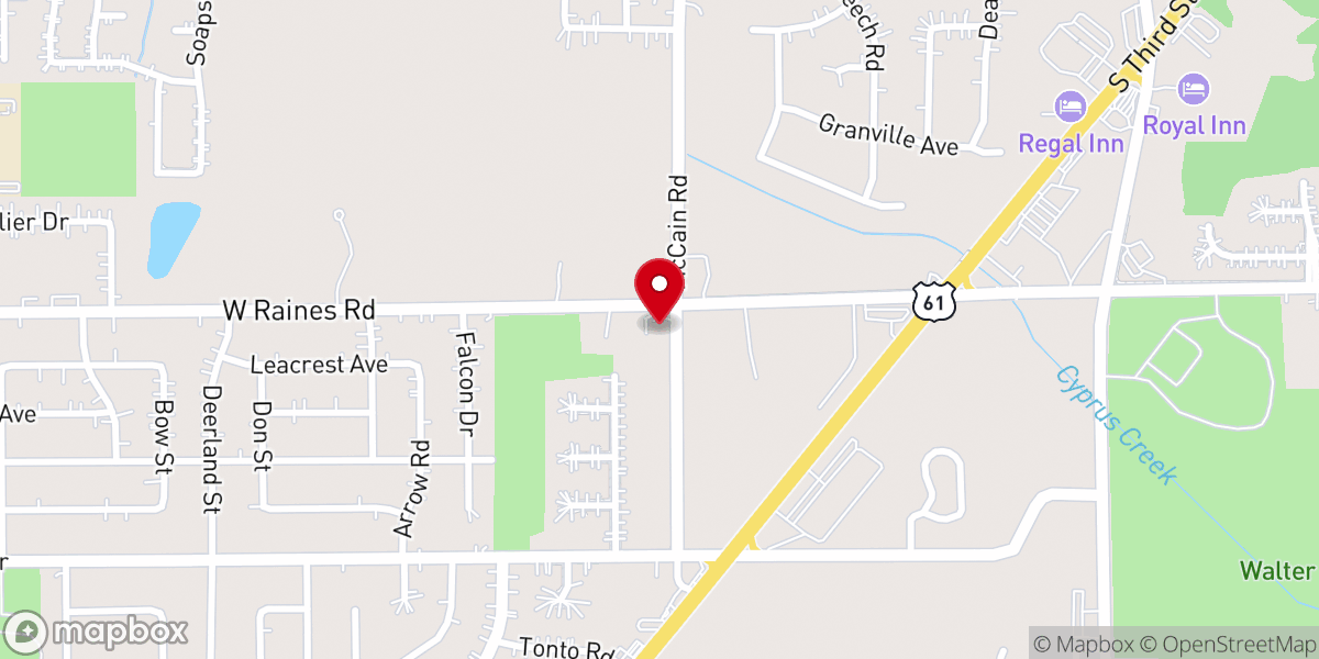 Map showing location of Riverview Church of God In Christ