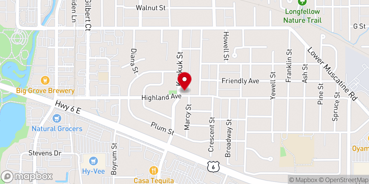 Map showing location of Resurrection Assembly of God