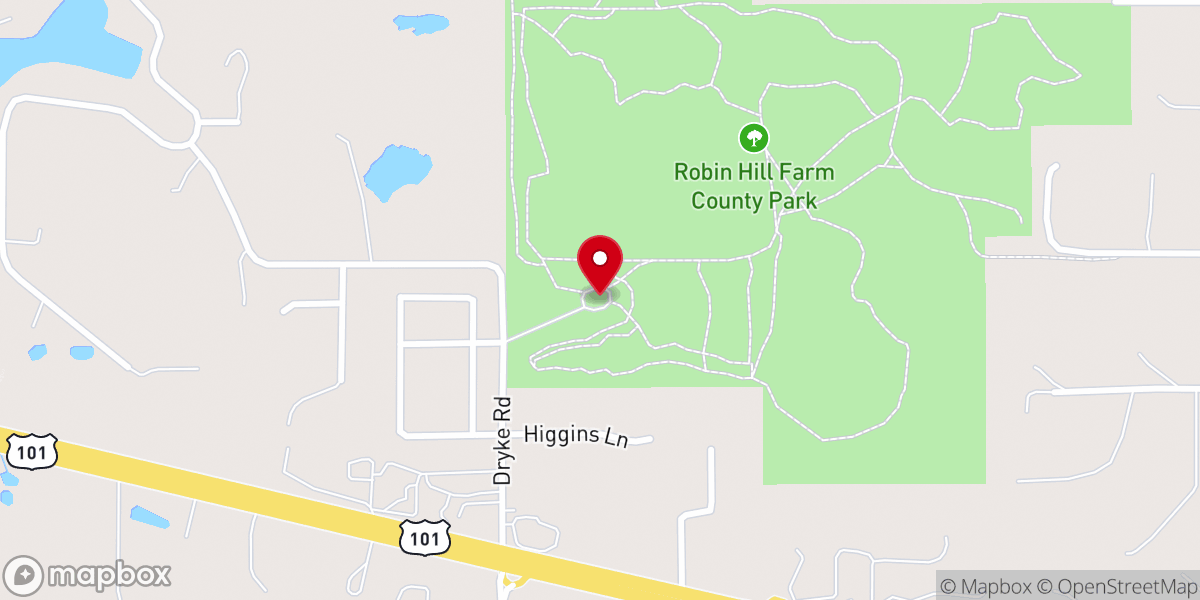 Map showing location of Robin Hill Farm County Park