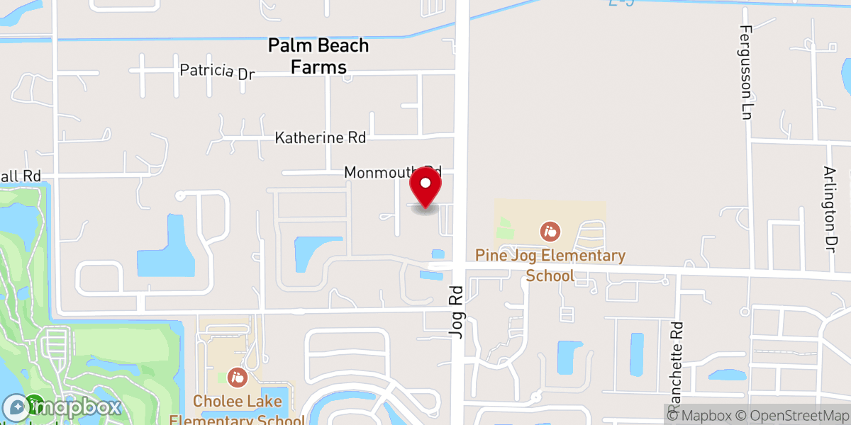 Map showing location of Iglesia Familiar Greenacres