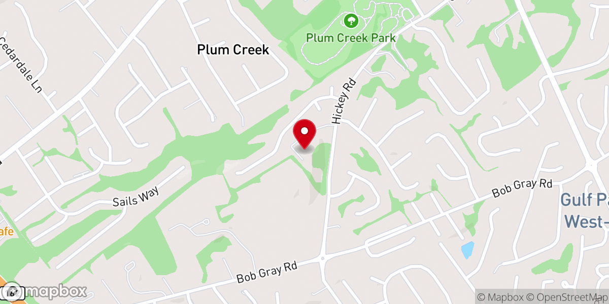 Map showing location of Hillside Baptist Church