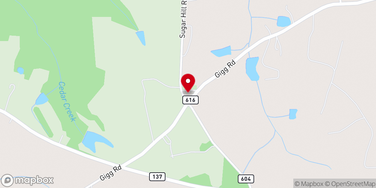 Map showing location of Perserverance Church