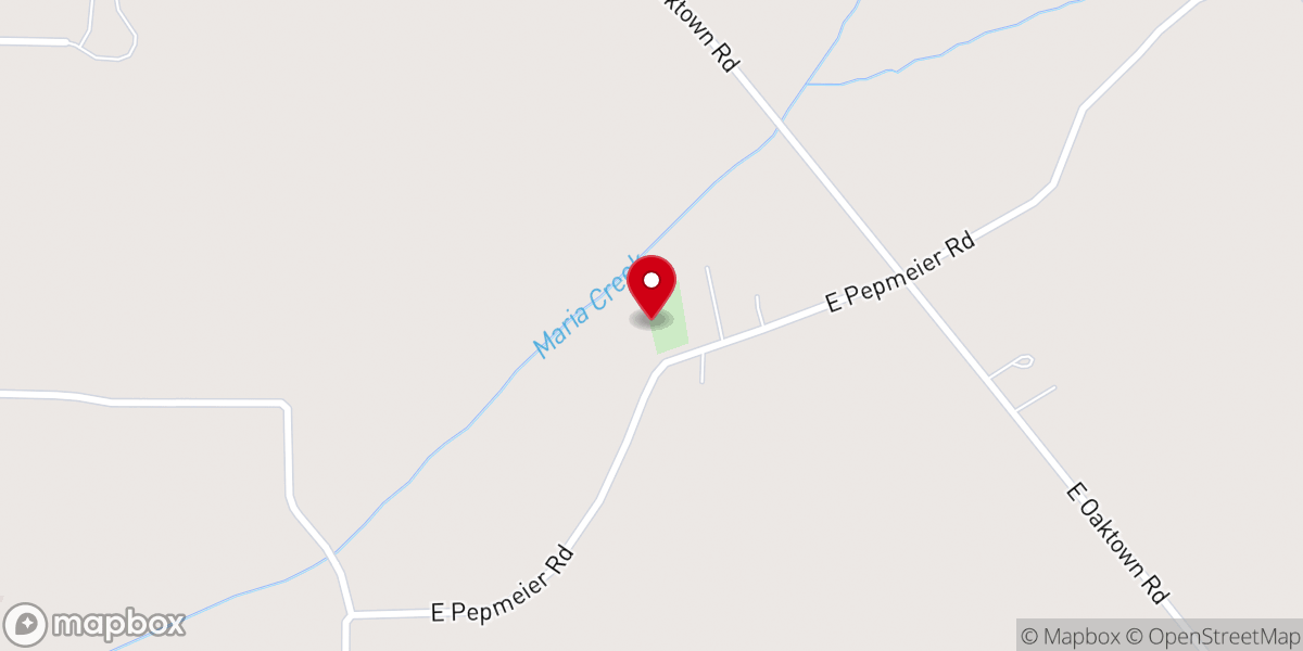 Map showing location of Maria Creek Church