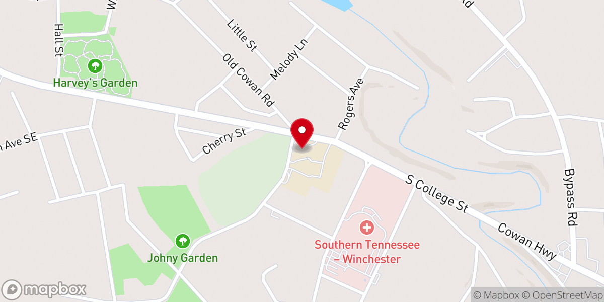 Map showing location of Winchester Church of Christ