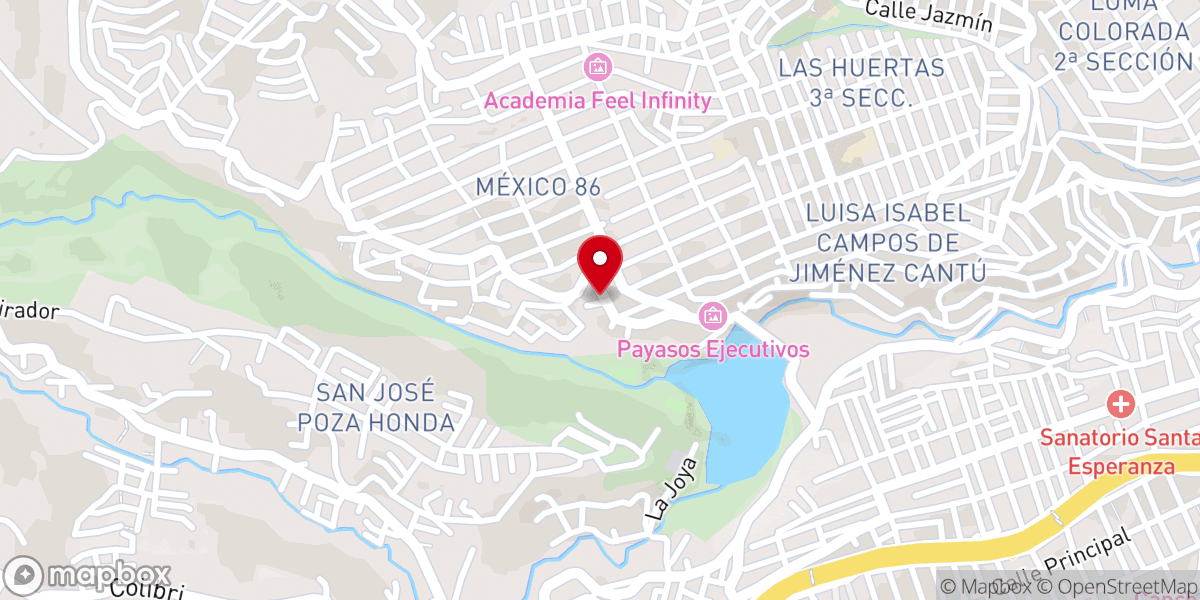 Map showing location of Iglesia Cristiana Sol de Justicia