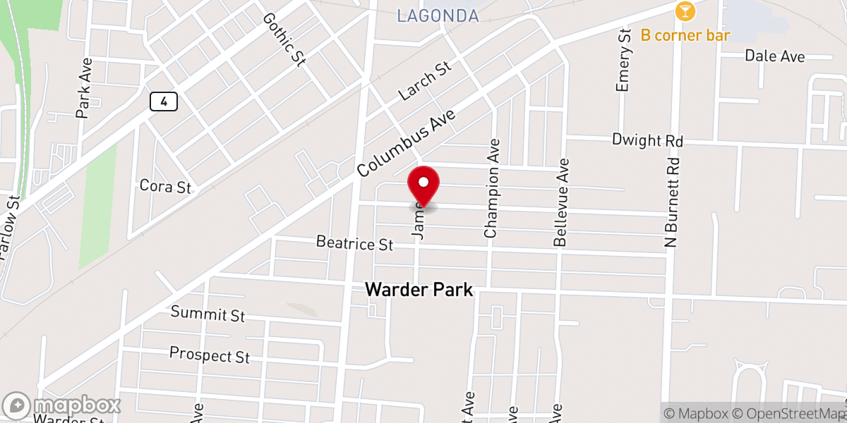 Map showing location of First Church of Christ