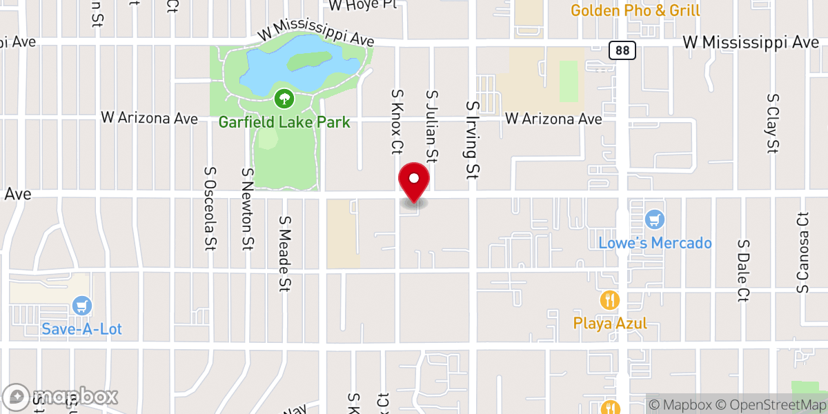 Map showing location of Westside Church Internacional
