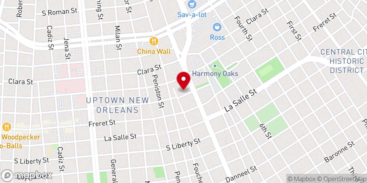 Map showing location of Fifth African Baptist Church