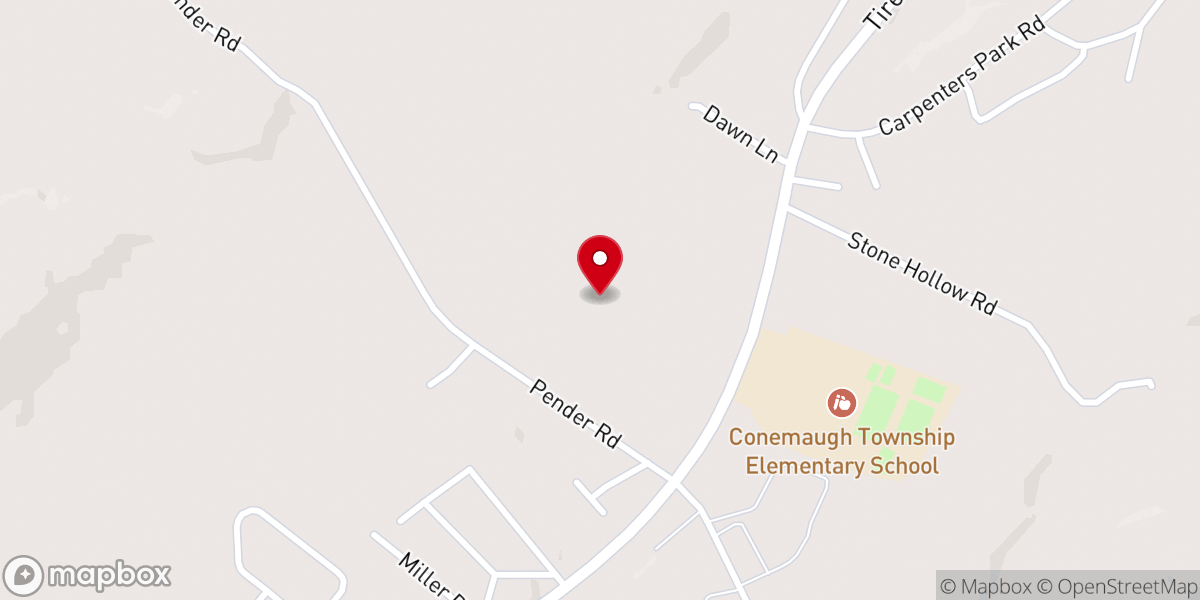 Map showing location of Davidsville Community Church