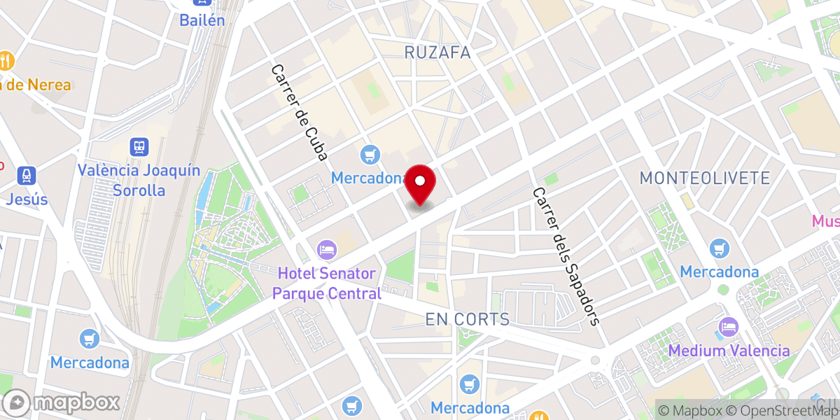 Map showing location of Casa del León Valencia