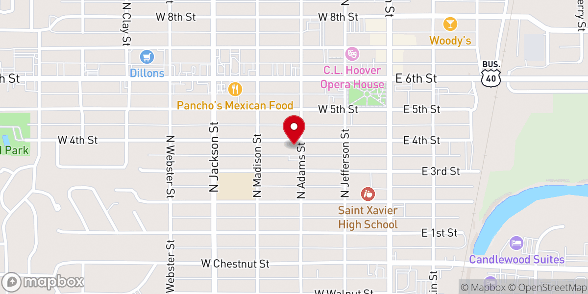 Map showing location of Covenant Episcopal Church