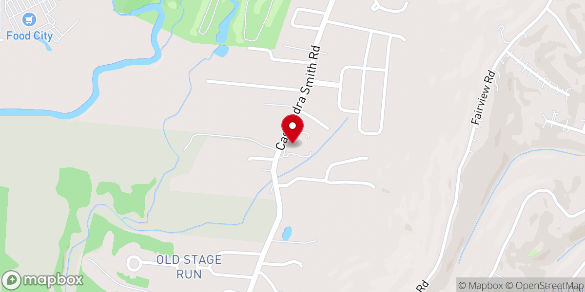 Map showing location of North Hixson Church of God