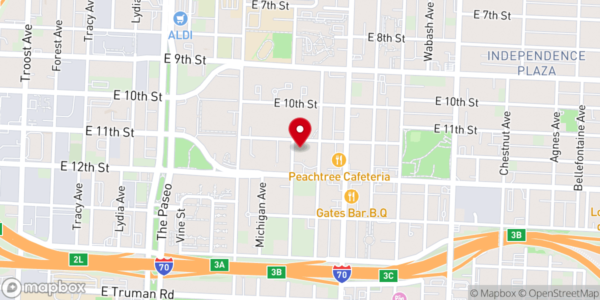 Map showing location of Saint Mark's Union Church