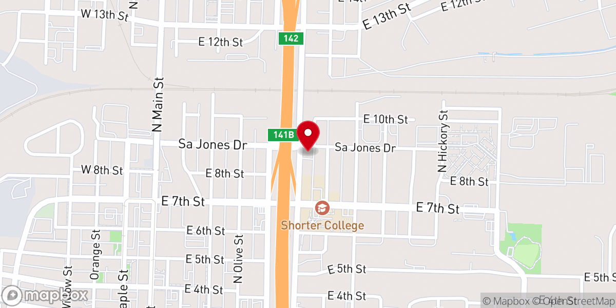 Map showing location of Independence Baptist Church