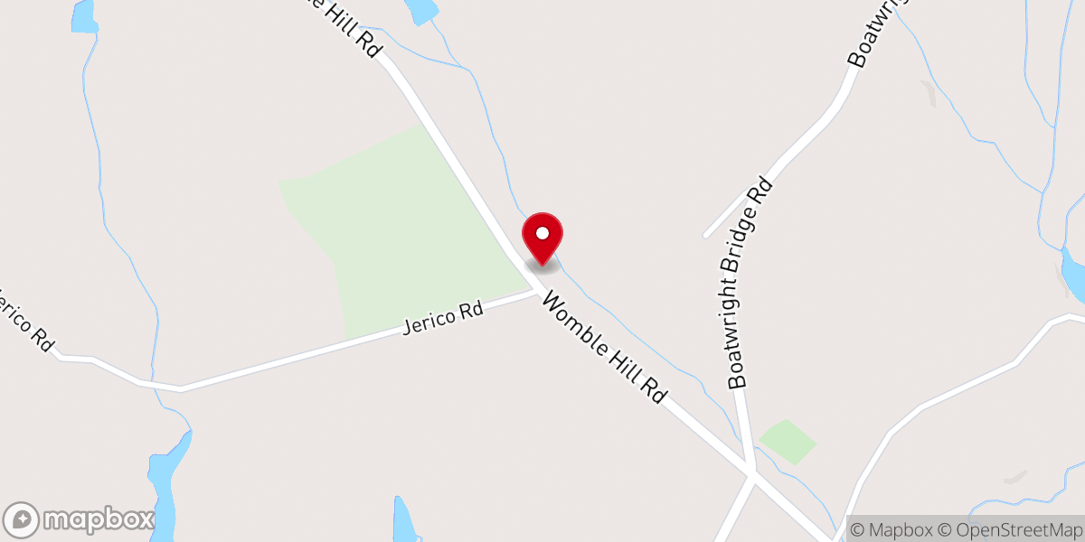 Map showing location of Davidson Grove Baptist Church