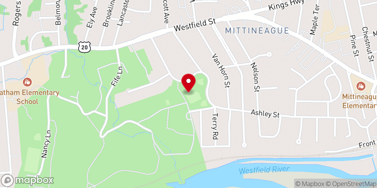 Map showing location of Mittineague Park