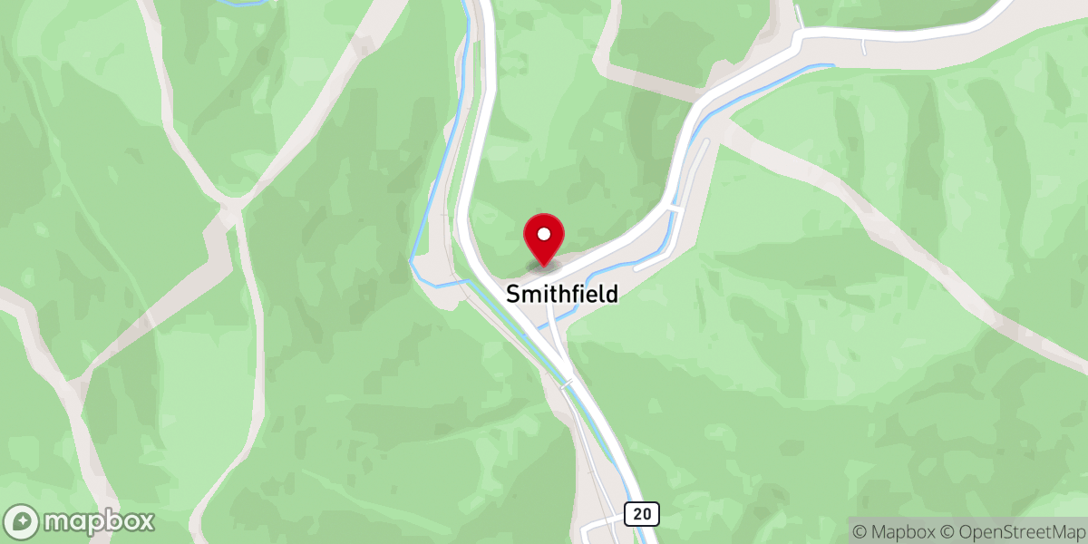 Map showing location of Cornerstone Baptist Church