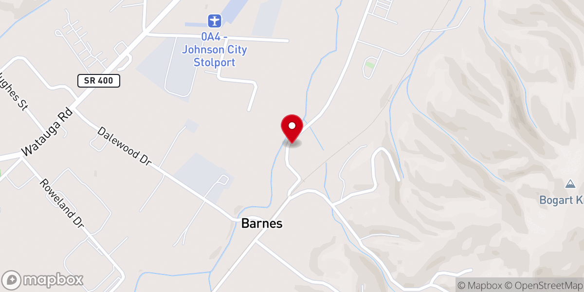 Map showing location of Bethel Baptist Church